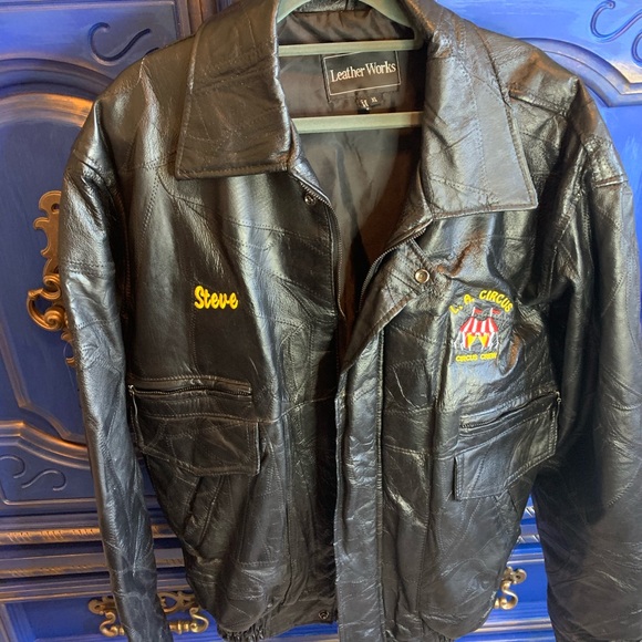 Leather Works Other - LEATHER WORKS Patchwork XL Zip Jacket L.A. Circus